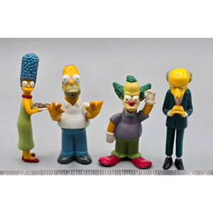 The Simpsons Vintage 97'-99' Fox Figures Krusty, Mr. Burns, Homer,Marge Lot Of 4